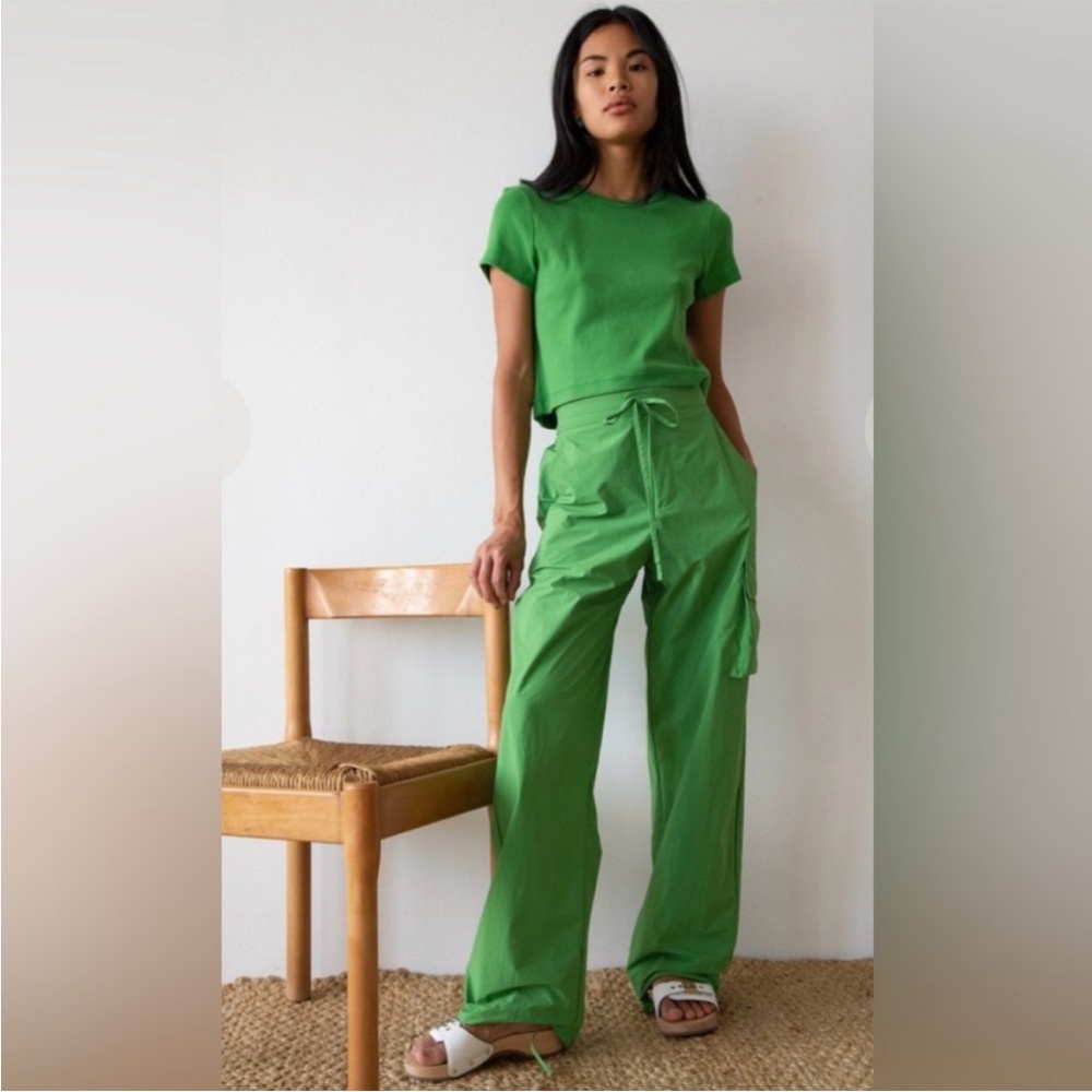 Donni Small Parachute Pants Green
